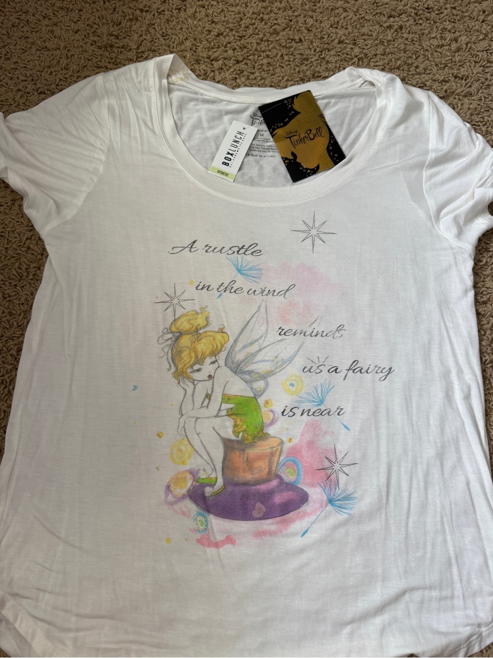 Tinker Bell White oversized Tee M